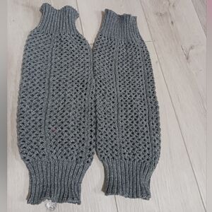 Gray Knit Leg Warmers